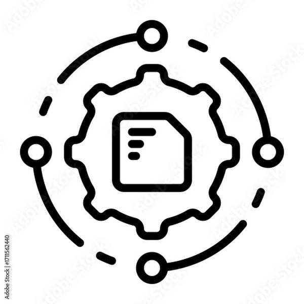 Fototapeta system icon, line icon style