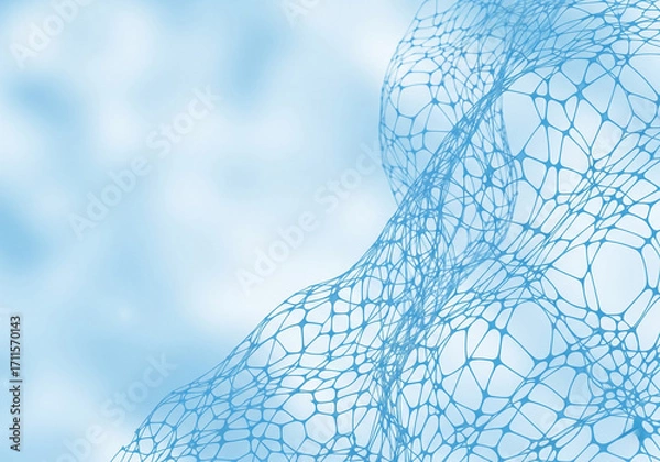 Obraz Gentle Baby Blue Abstract Mesh.