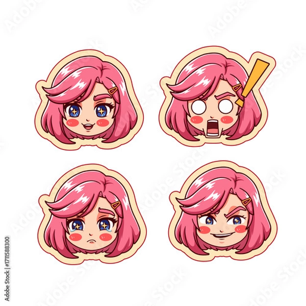 Obraz Chibi Girl Pink