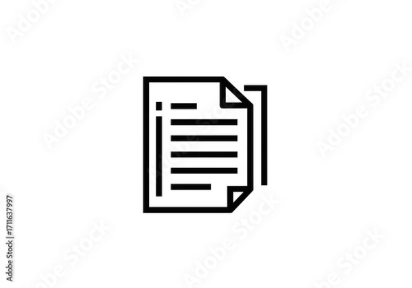 Fototapeta Modern document icon symbolizes essential business paperwork and important information for success