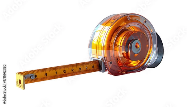 Obraz Orange measuring tape on black