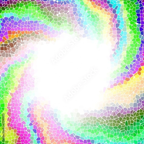 Obraz Twirl colorful mosaic radial vortex frame empty background