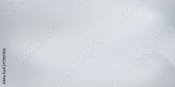 Fototapeta Abstract white background with wavy lines. Vector illustrator