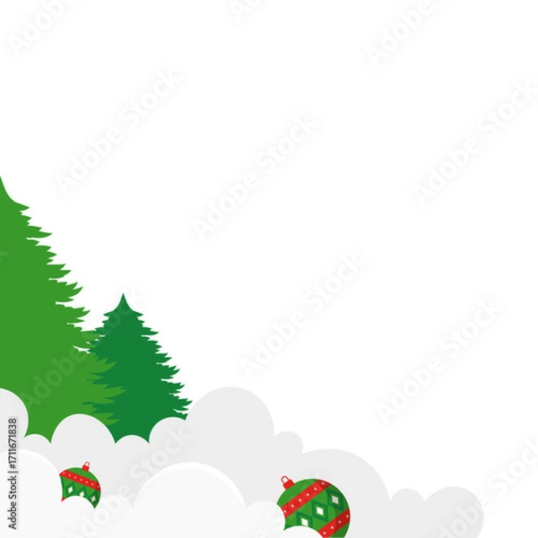 Fototapeta Christmas Tree Corner