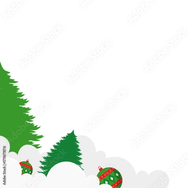 Fototapeta Christmas Tree Corner