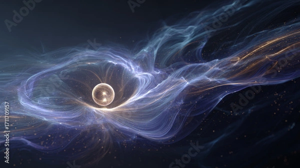 Obraz abstract background of quantum mechanics