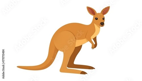 Fototapeta Cartoon kangaroo illustration (1)
