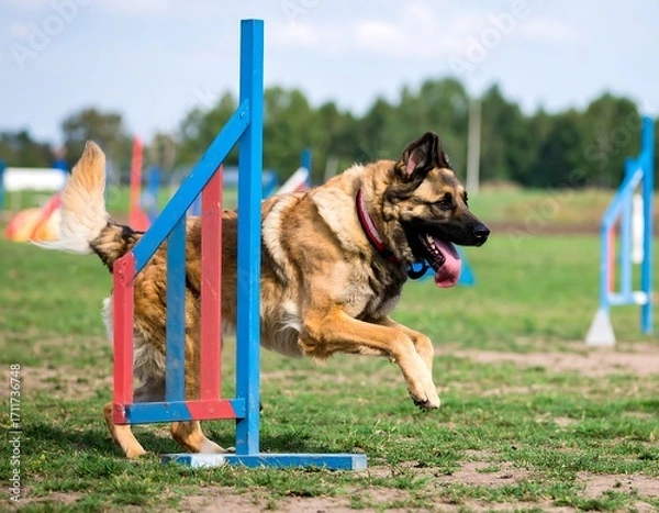 Obraz Dog agility competition