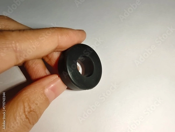 Fototapeta Industrial NBR rubber seal, durable and oil resistant, widely used in engineering, machinery, and automotive spare parts applications.