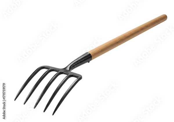 Fototapeta Hand Cultivator Tool Closeup View isolated on transparent background