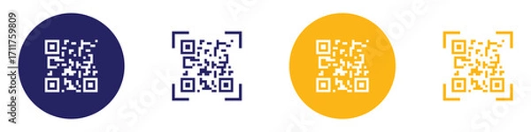 Fototapeta QR code icon