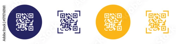 Fototapeta QR code icon