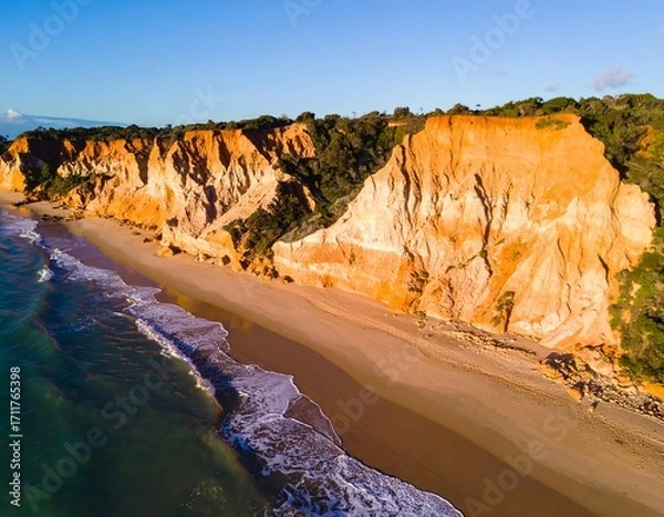 Obraz Dramatic coastal cliffs at sunrise