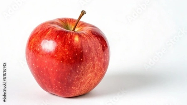 Fototapeta A fresh, red apple isolated on a white background — crisp, vibrant, and naturally delicious.