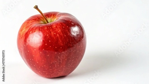 Fototapeta A fresh, red apple isolated on a white background — crisp, vibrant, and naturally delicious.