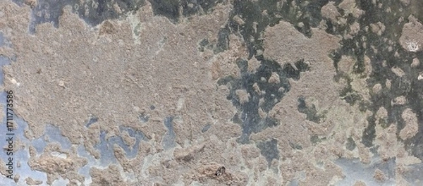 Fototapeta Grungy Mud Splatter on a Wet Oily Surface