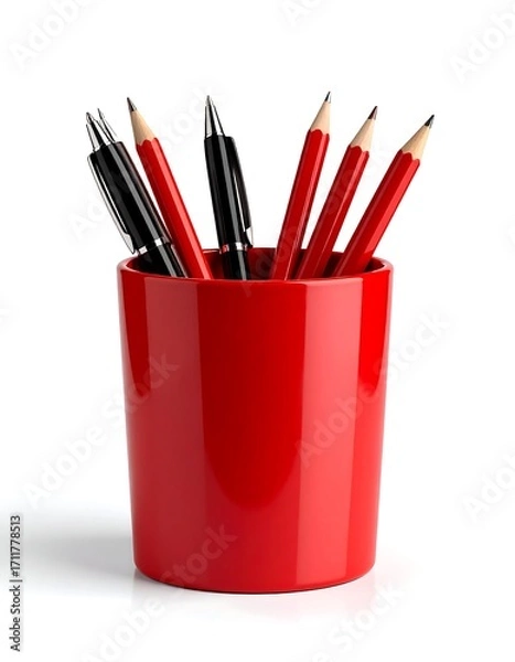 Obraz Red pen and pencil holder (1)