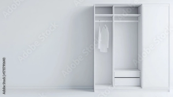 Fototapeta Empty modern closet interior