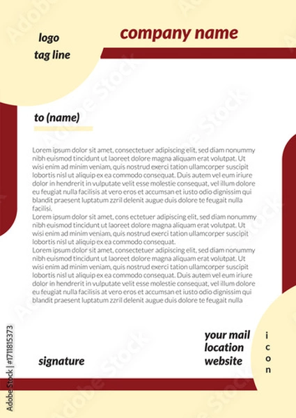 Obraz letterhead design 