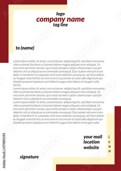 Obraz letterhead design 