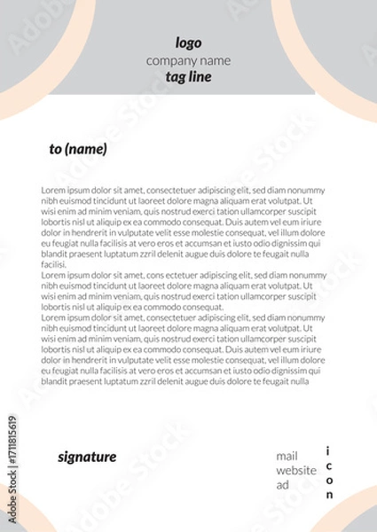 Obraz letterhead design 