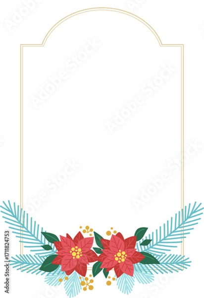 Obraz クリスマスリースのベクター素材イラスト