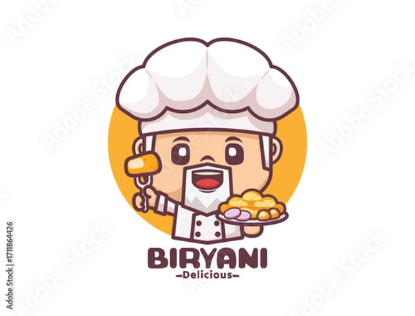 Obraz biryani chef mascot for culinary