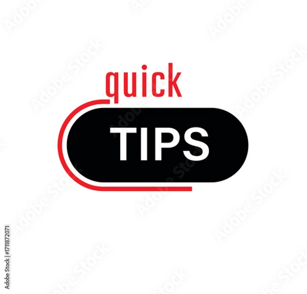 Fototapeta quick tips text information sign	