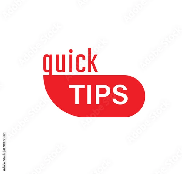 Fototapeta quick tips text information sign	