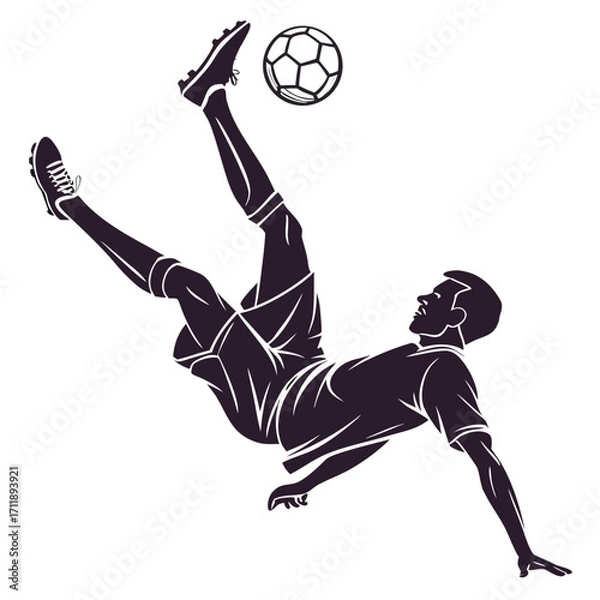 Obraz soccer player silhouette