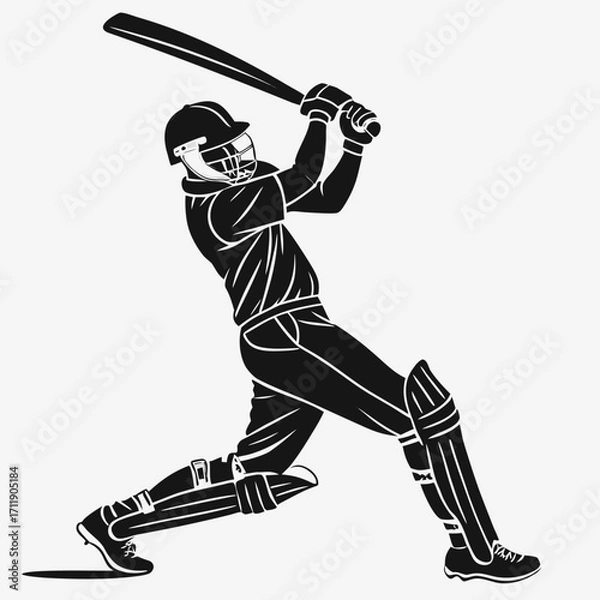 Obraz baseball player silhouette