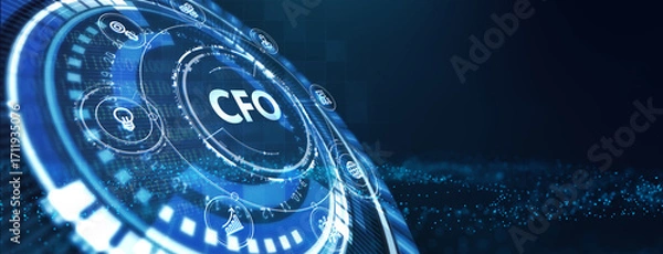 Obraz CFO - digital technology concept. Business, Technology, Internet and network concept. 3d illustration