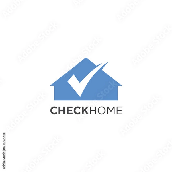 Fototapeta Check Home Logo Design Symbols