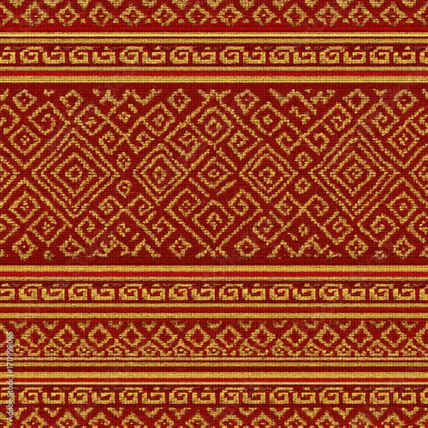 Fototapeta Seamless Lao traditional pattern background