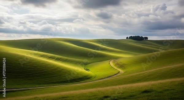 Obraz Rolling Hills Under Sunny Sky.