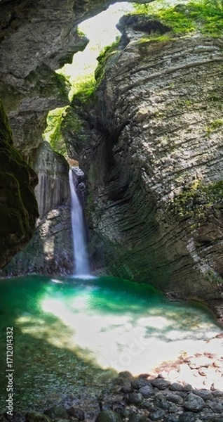 Obraz waterfall in the forest
