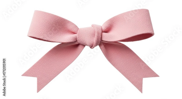 Fototapeta Pink bow for gift wrapping or decoration isolated PNG with Transparent Background
