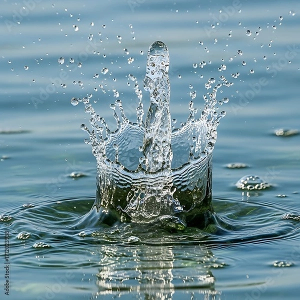 Obraz Water Splashing in Still Water.