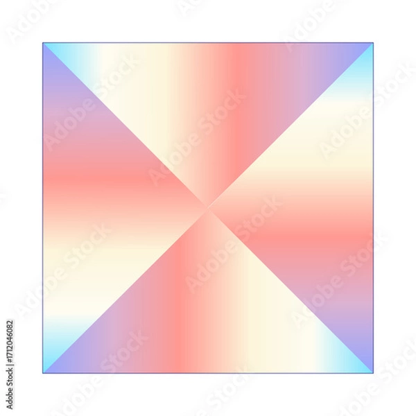 Fototapeta Square of four rainbow triangles.