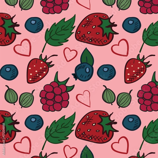 Obraz Pattern with berries