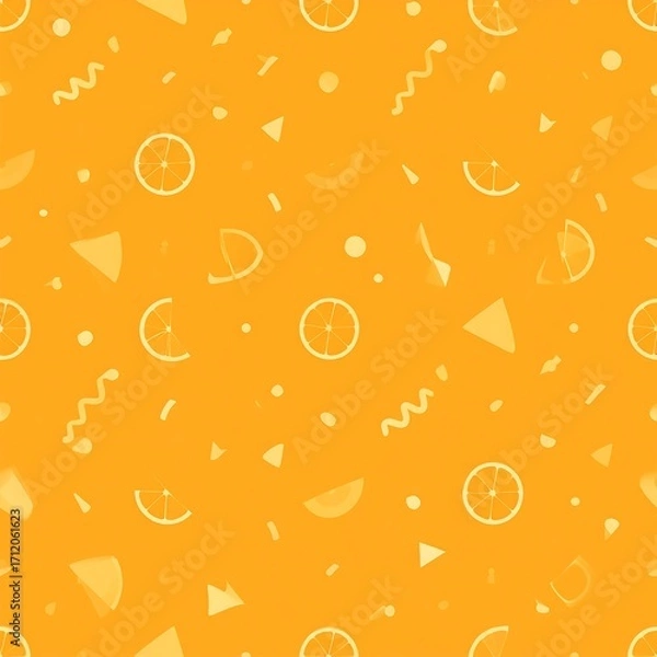 Obraz A vibrant, citrus-themed pattern