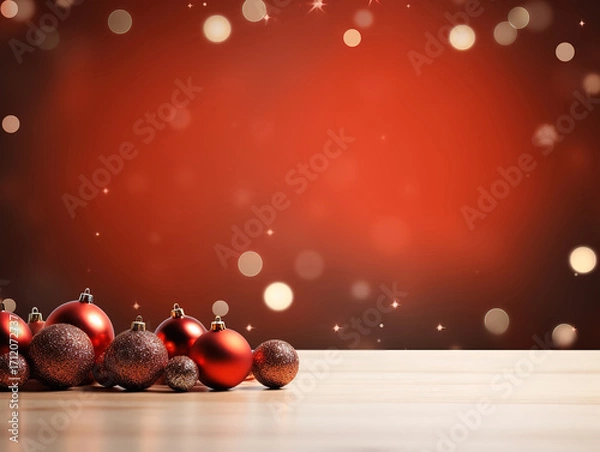 Fototapeta Luxurious Front view small xmas toys small gifts on blue background