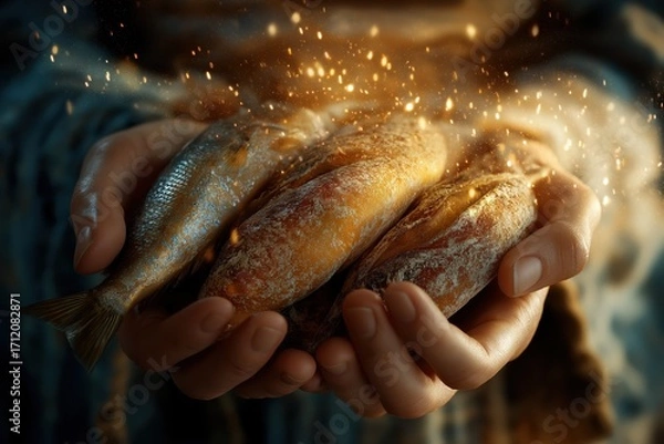 Obraz Held in Hand: Provision and Generosity