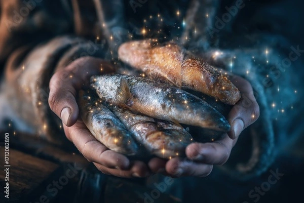 Obraz Held in Hand: Provision and Generosity