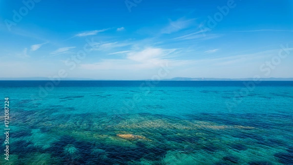 Fototapeta Seaside Paradise with Turquoise Water and Summer Sky