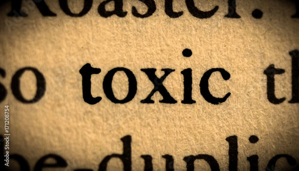 Obraz Word toxic in the text