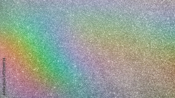Fototapeta Abstract holographic rainbow foil iridescent glitter sparkle texture background