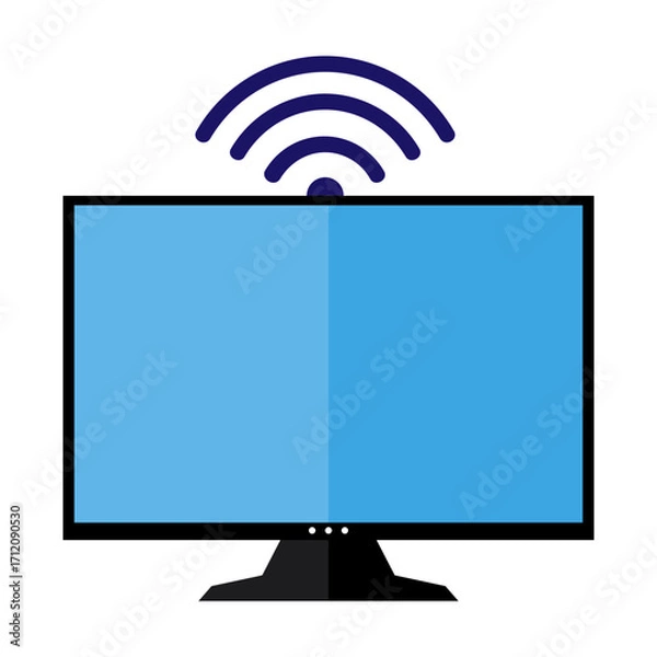 Fototapeta Smart TV Icon, Simple Icon Vector Design, best used for presentation, application, web and banner