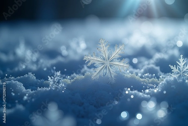 Obraz Snowflake macro image