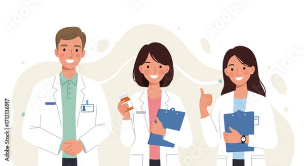 Obraz Vector illustration pharmacist profession